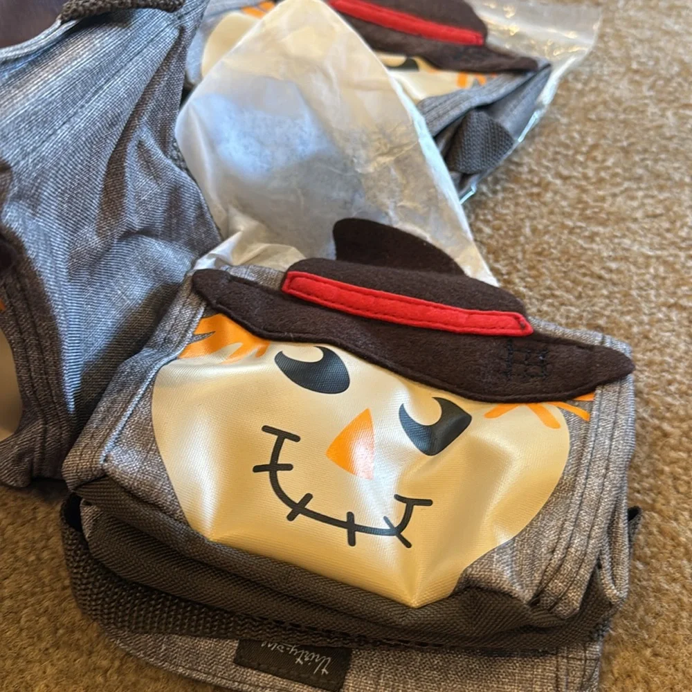 Scarecrow Face Kids Pouches - Brown and Red